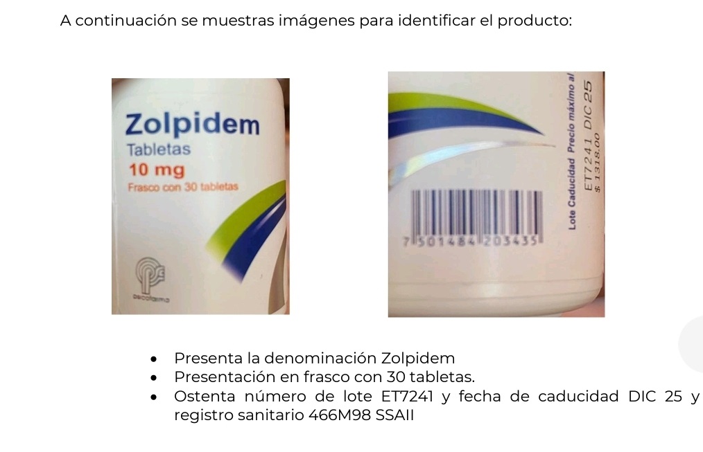 Zolpidem sin receta medica